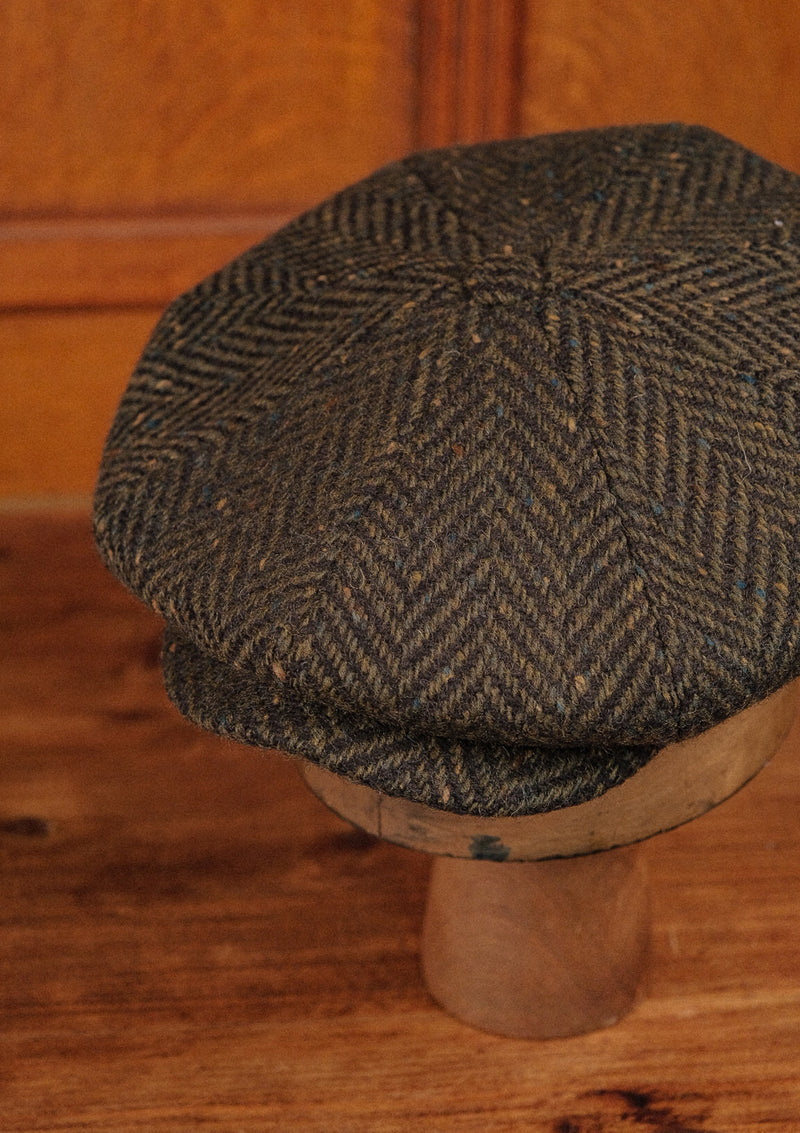 Stanton Baker Boy - (Wide Width) Donegal Tweed Green Herringbone