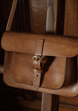 Saddle Leather Satchel - Tan