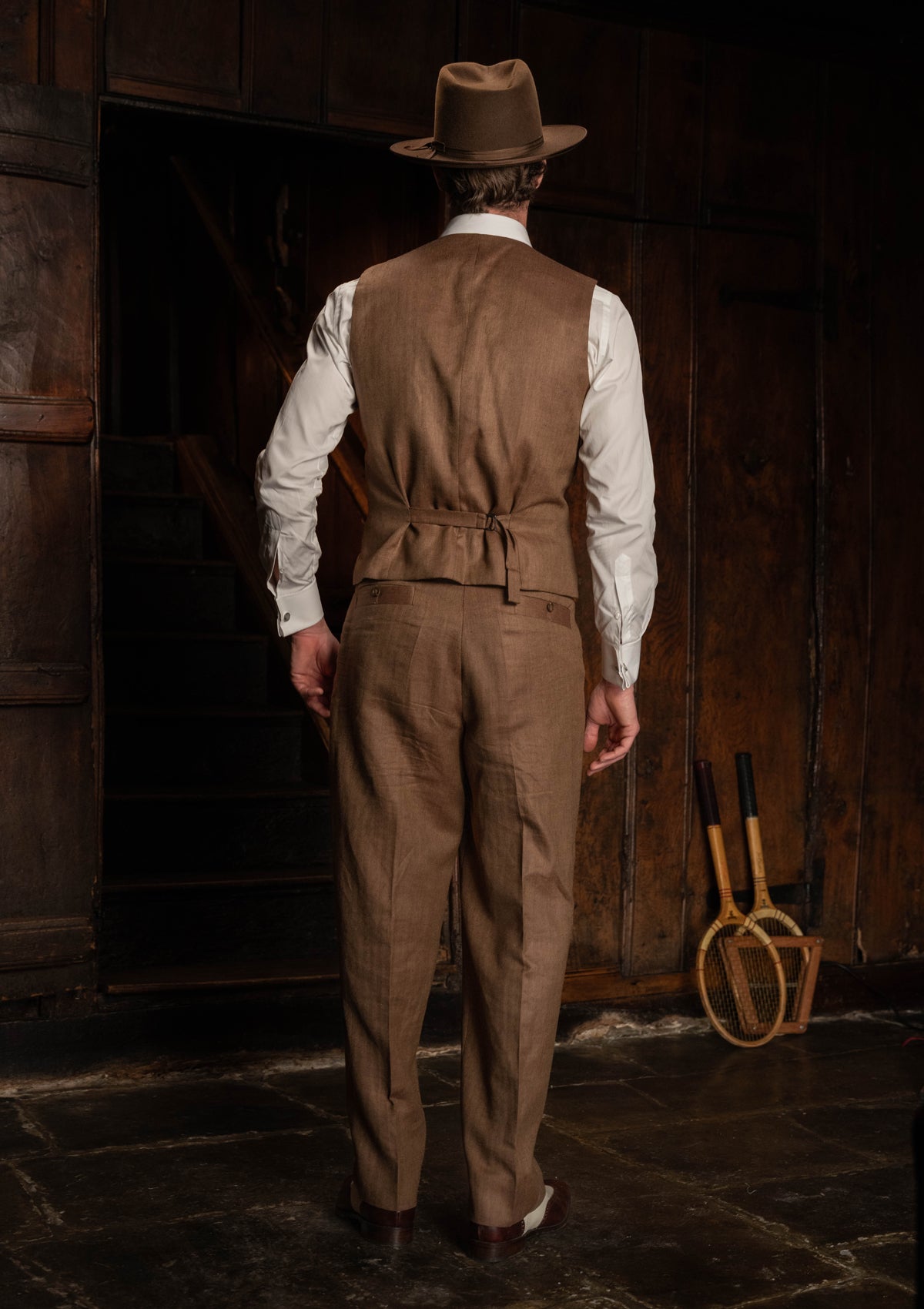 Coleman Waistcoat - Toasted Grain Herringbone