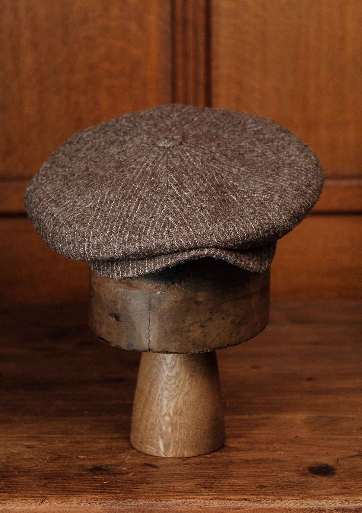 Stanton Baker Boy - (Wide-Width) Taupe Pin Stripe Tweed