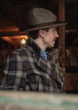 Pure Wool Pea Coat - Tideworn Check