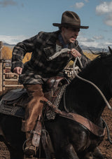 Pure Wool Pea Coat - Tideworn Check