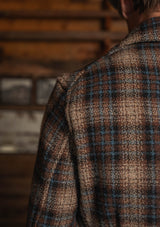 Pure Wool Pea Coat - Tideworn Check