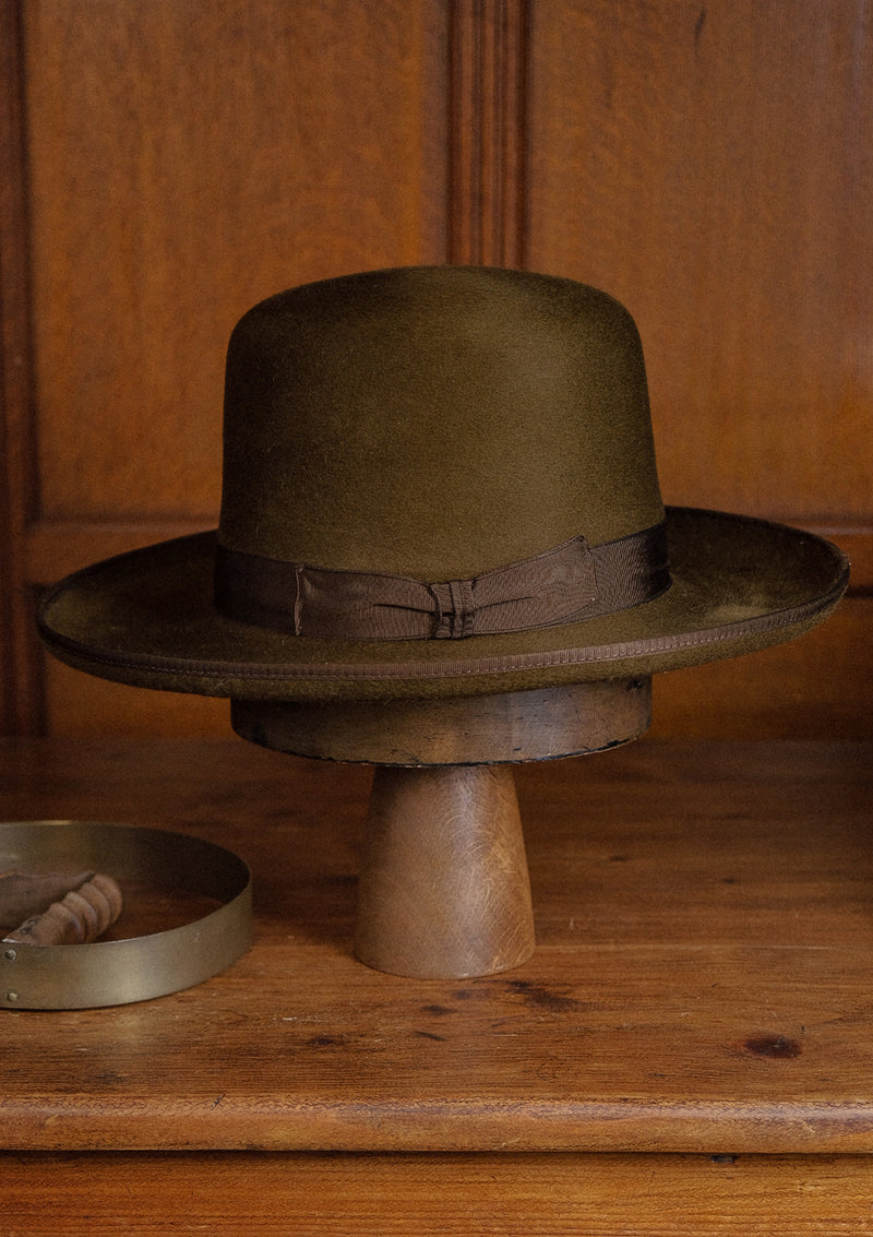 Lawson Open Crown Fedora - Tobacco – Thomas Farthing London