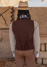 Bailey Waistcoat - Kasbah Brown Herringbone