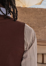 Bailey Waistcoat - Kasbah Brown Herringbone