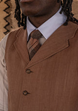 Bailey Waistcoat - Kasbah Brown Herringbone