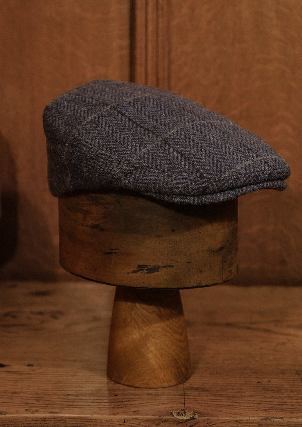 Walter Traditional Flat Cap - Blue Check