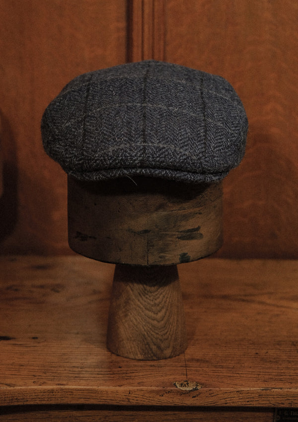 Walter Traditional Flat Cap - Blue Check