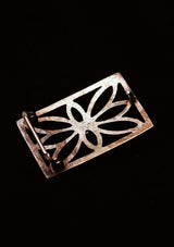 Eight-Petal Openwork Sterling Silver Buckle