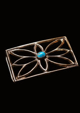 Eight-Petal Openwork Sterling Silver Buckle