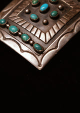 C. M. Yazzie | Thirteen-Stone Sterling Silver Buckle