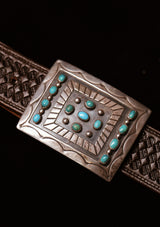 C. M. Yazzie | Thirteen-Stone Sterling Silver Buckle
