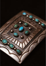 C. M. Yazzie | Thirteen-Stone Sterling Silver Buckle