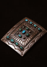 C. M. Yazzie | Thirteen-Stone Sterling Silver Buckle