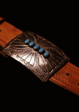 Five-Stone Radiating Panel Sterling Silver Buckle