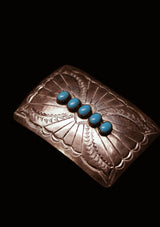 Five-Stone Radiating Panel Sterling Silver Buckle