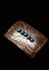 Five-Stone Radiating Panel Sterling Silver Buckle
