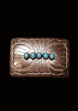 Five-Stone Radiating Panel Sterling Silver Buckle