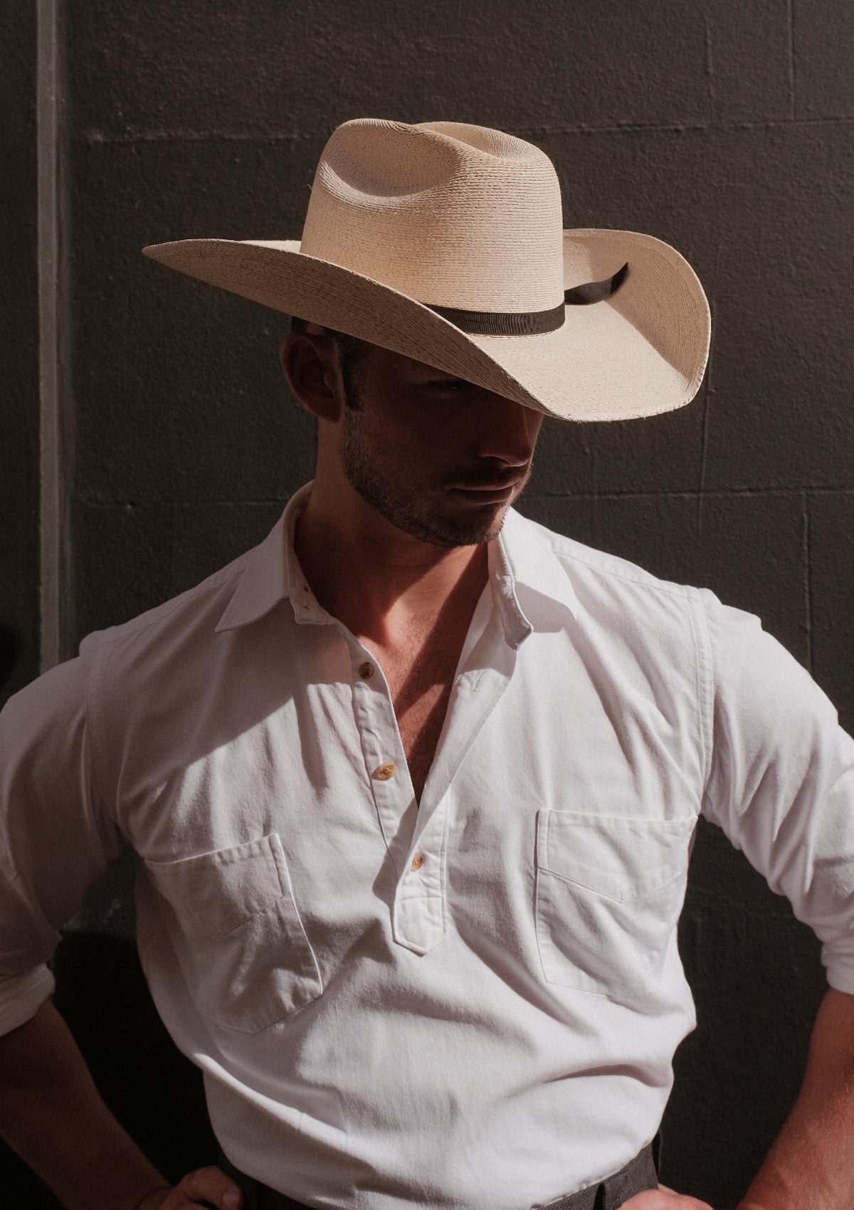 Wide Brim Western Straw Hat