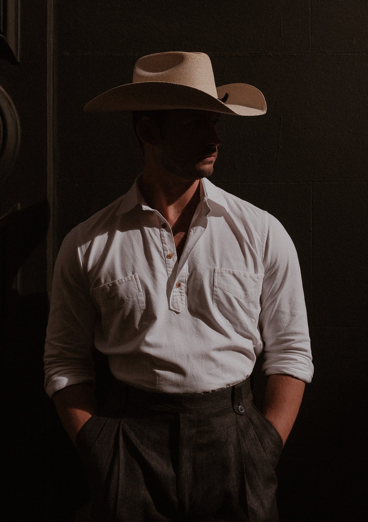Wide Brim Western Straw Hat