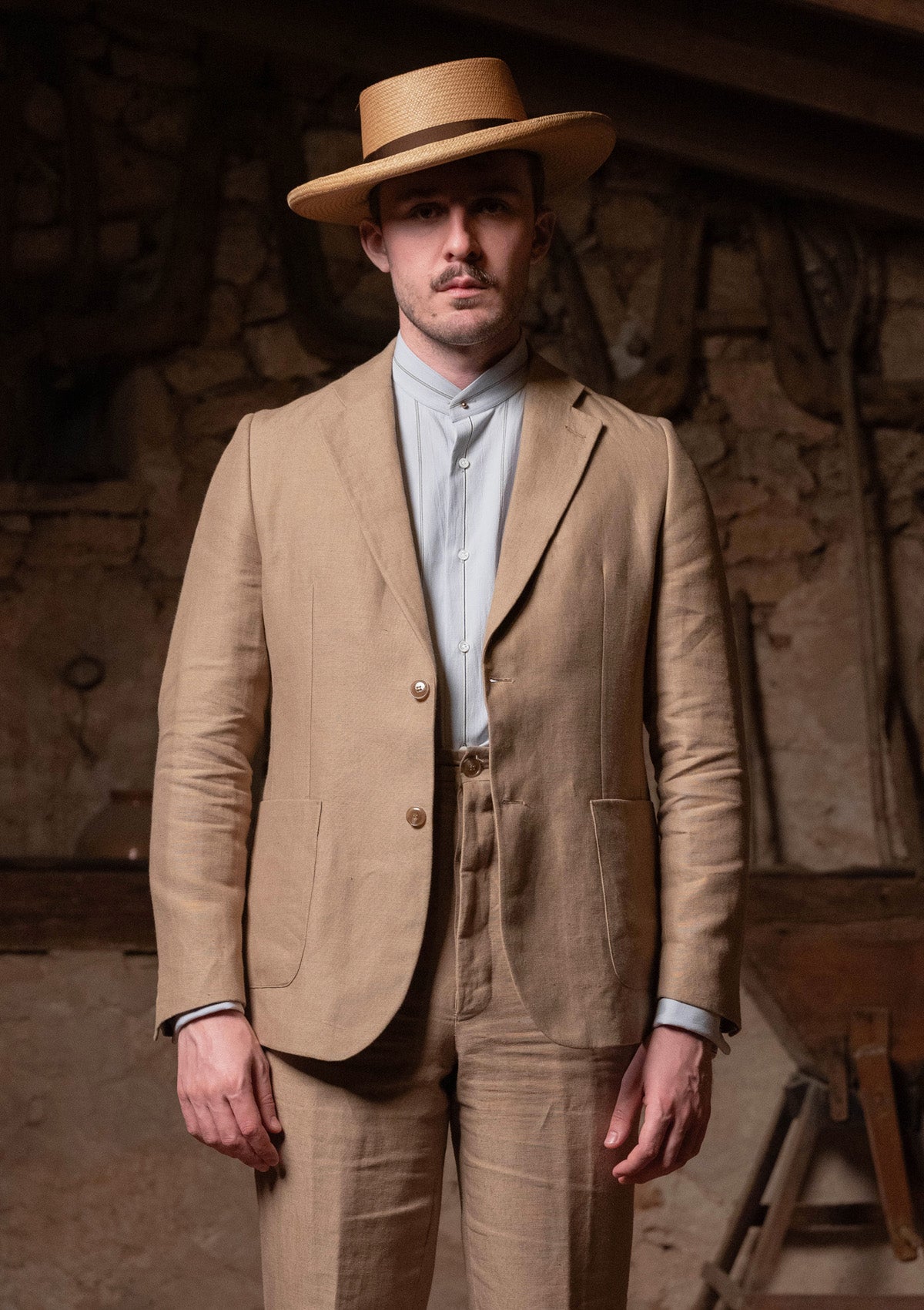 Melbrook Pure Linen Jacket - Mushroom – Thomas Farthing London