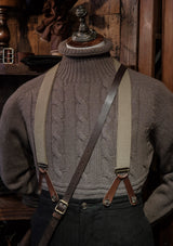 Clapperton Half Cable Knit Lambswool Sweater - Wilderbeast