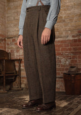 Woodrow Harris Tweed Clark Trousers - Dark Prince Of Wales