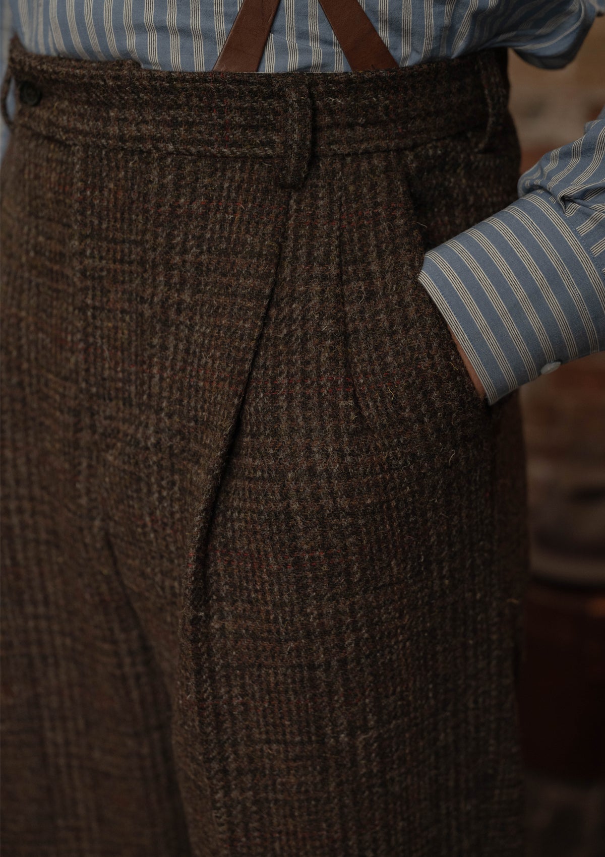 Woodrow Harris Tweed Clark Trousers - Dark Prince Of Wales