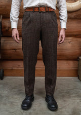 Woodrow Harris Tweed Classic Cut Trousers - Dark Prince Of Wales