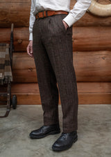 Woodrow Harris Tweed Classic Cut Trousers - Dark Prince Of Wales