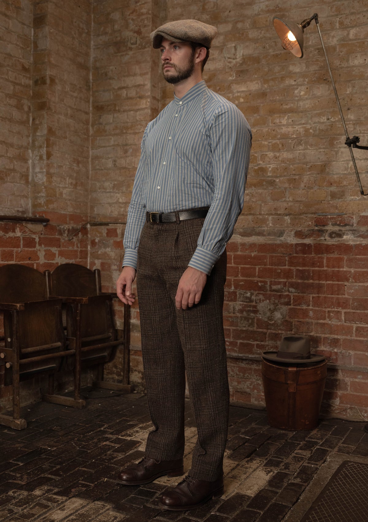 Woodrow Harris Tweed Classic Cut Trousers - Dark Prince Of Wales