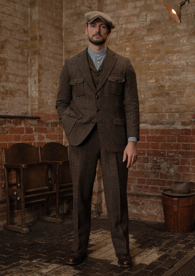 Woodrow Harris Tweed Jacket - Dark Prince Of Wales Check