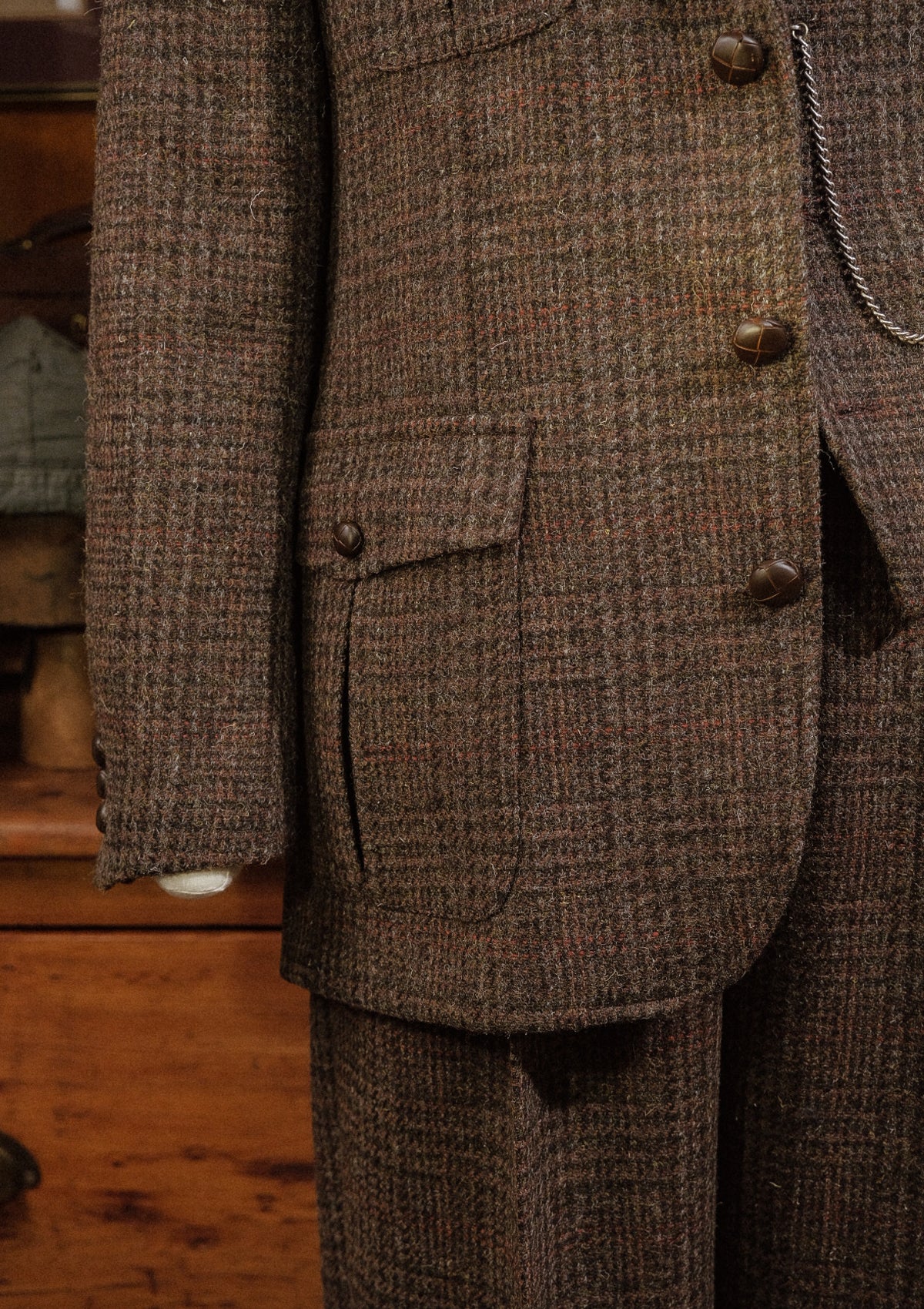Woodrow Harris Tweed Jacket - Dark Prince Of Wales Check