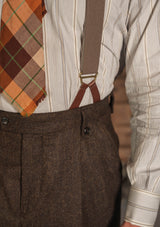 Woodrow Clark Trousers - Burnt Saddle Herringbone