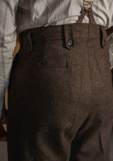 Woodrow Clark Trousers - Burnt Saddle Herringbone
