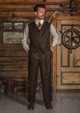 Woodrow Waistcoat - Burnt Saddle Herringbone