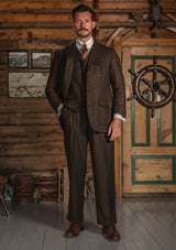 Woodrow Jacket - Burnt Saddle Herringbone