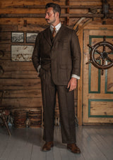 Woodrow Jacket - Burnt Saddle Herringbone