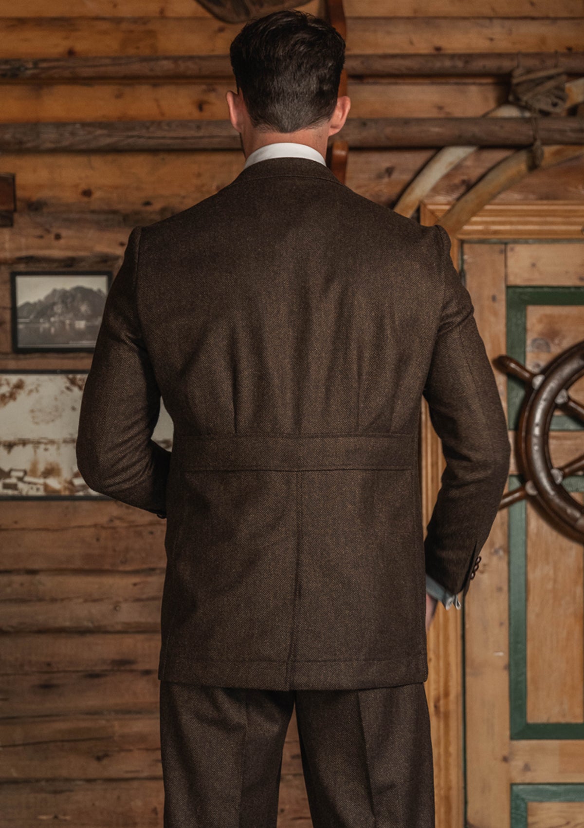 Woodrow Jacket - Burnt Saddle Herringbone