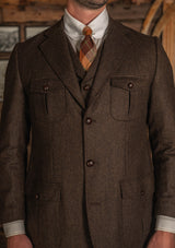 Woodrow Jacket - Burnt Saddle Herringbone