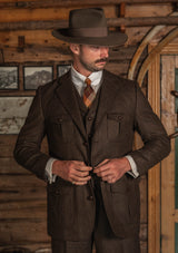 Woodrow Jacket - Burnt Saddle Herringbone