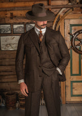 Woodrow Jacket - Burnt Saddle Herringbone