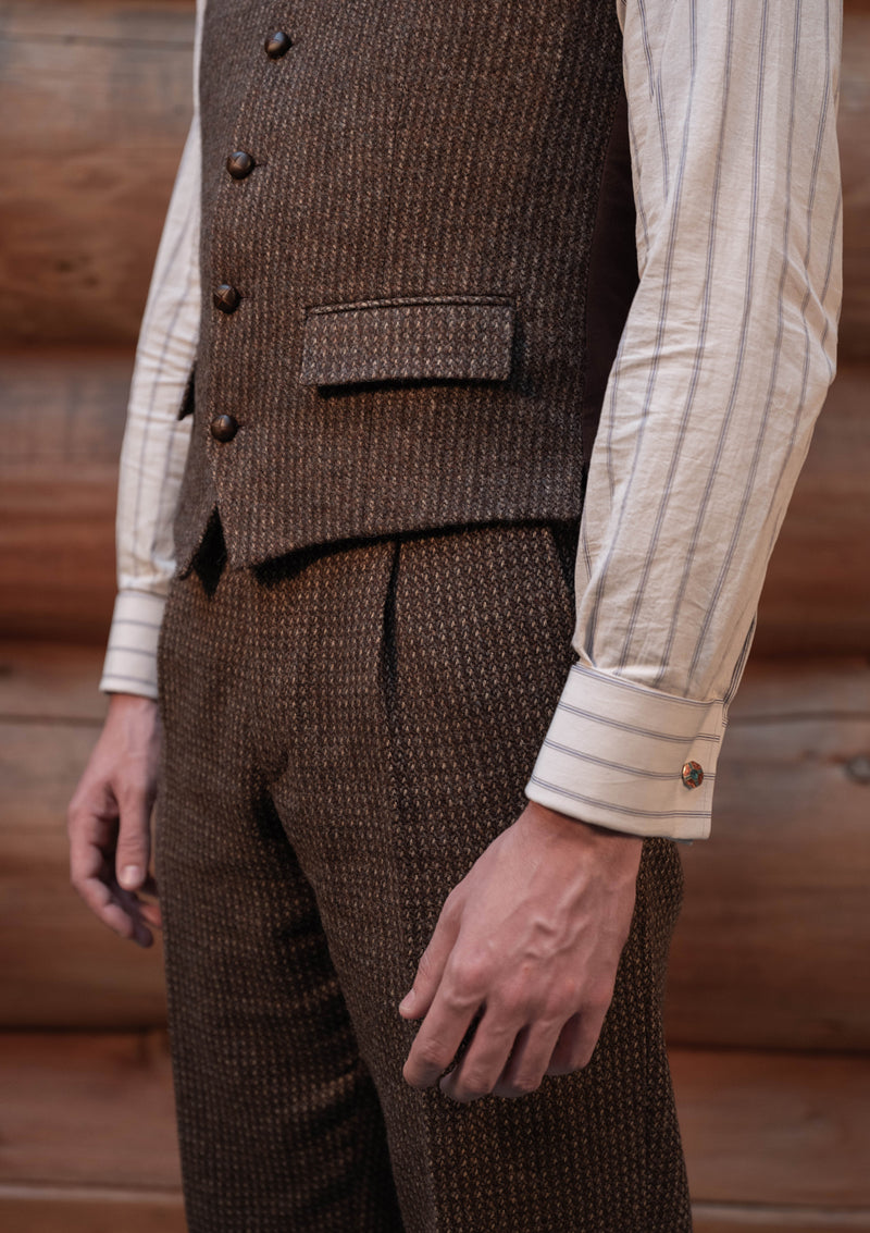 Woodrow Waistcoat - Barleycorn Tweed