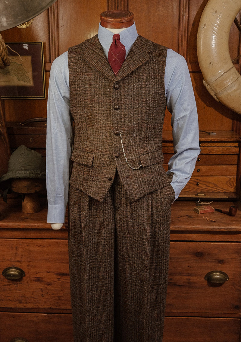 Woodrow Harris Tweed Waistcoat - Dark Prince Of Wales