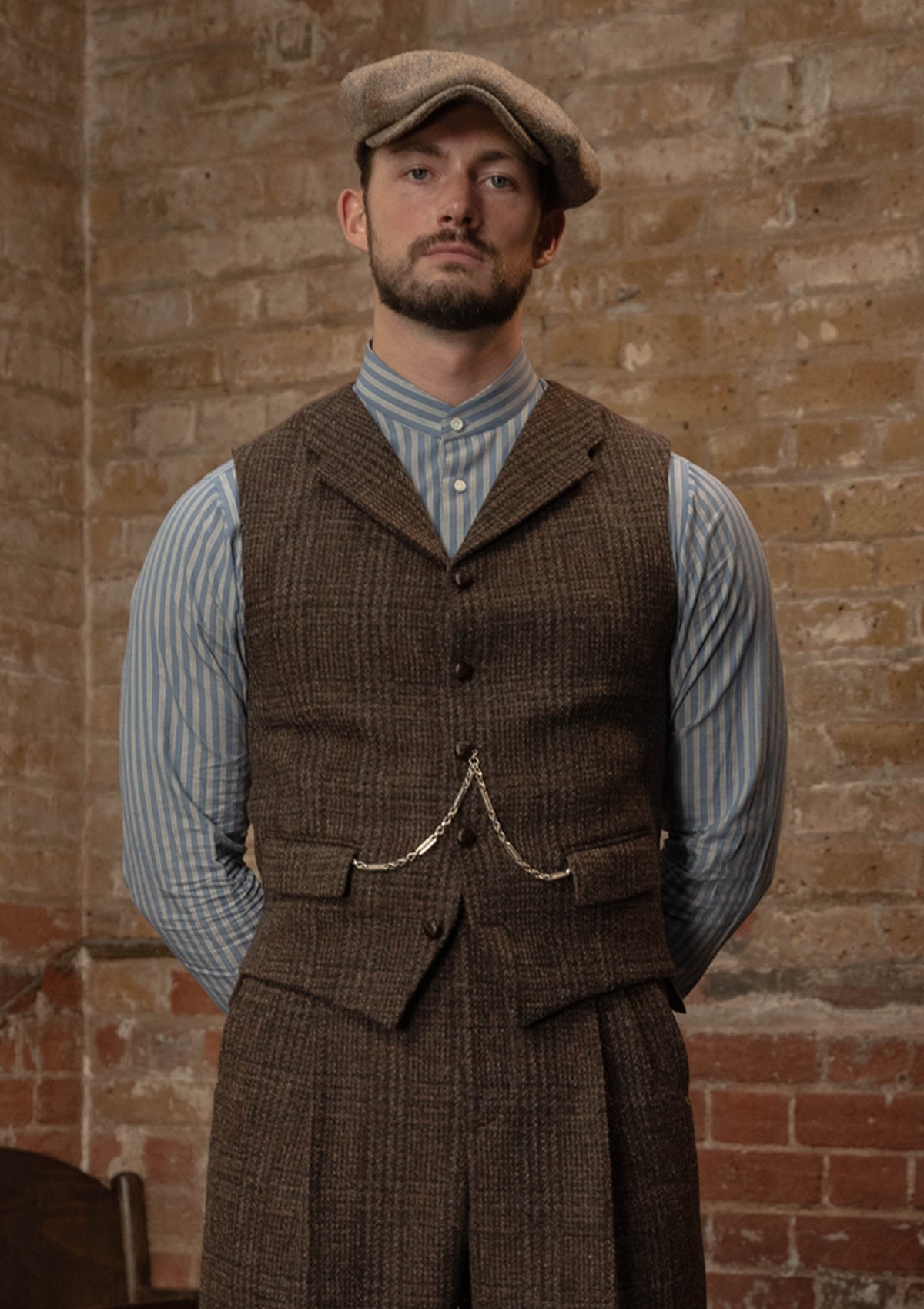 Woodrow Harris Tweed Waistcoat - Dark Prince Of Wales