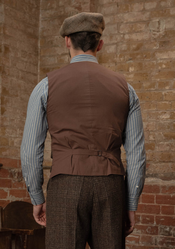 Woodrow Harris Tweed Waistcoat - Dark Prince Of Wales