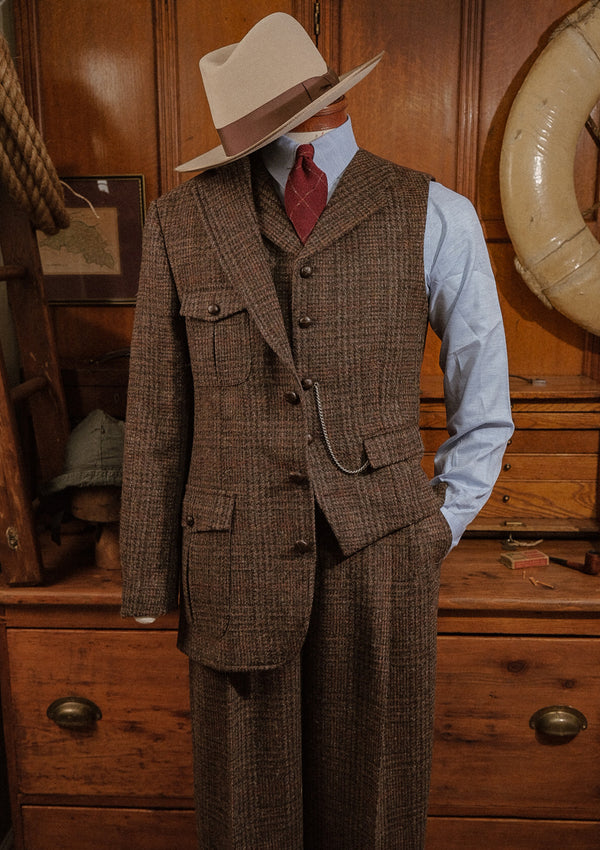 Woodrow Harris Tweed Jacket - Dark Prince Of Wales Check