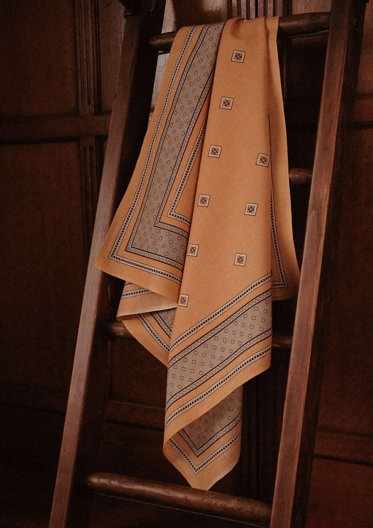 'Canyon Gold' 100% Cotton Selvedge Bandana - #8