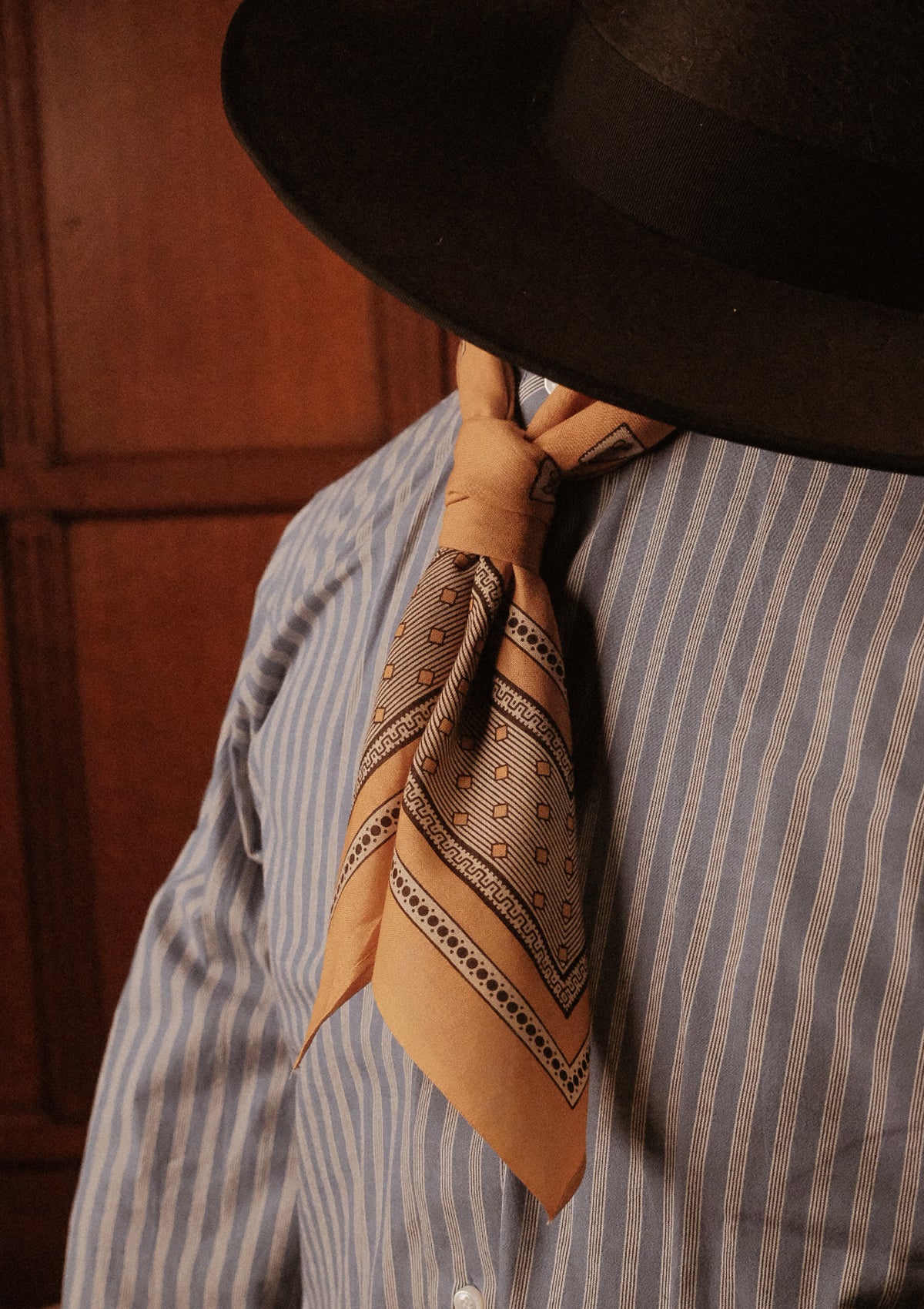 'Canyon Gold' 100% Cotton Selvedge Bandana - #8